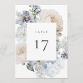 Tischnummer Dusty Blue Garden (Vorderseite)