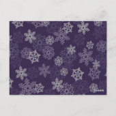 Tischnummer Eggplant Weißschneeflocken (Rückseite)