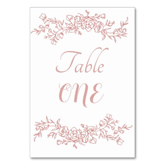 Tischnummer Einfach Minimalistisch (Vorderseite)