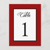 Tischnummer Einfache Schwarze Rahmen (Vorderseite)