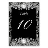 Tischnummer Elegant Leopard Black Silver Pearl (Vorderseite)
