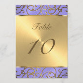 Tischnummer Elegante Lavendel Lila (Vorderseite)