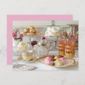 Tischnummer Englisch Tee Postkarte (Vorne/Hinten)