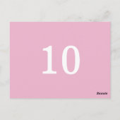 Tischnummer Englisch Tee Postkarte (Rückseite)