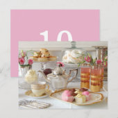 Tischnummer English Tea Postkarte (Vorne/Hinten)