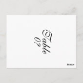 "Tischnummer" "Erstellen Sie sich selbst" Postkarte (Rückseite)