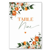 Tischnummer Eukalyptus oranges citrus (Vorderseite)