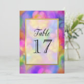 Tischnummer farbenfroh gestrichen Damaskus Gold (Stehend Vorderseite)