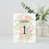 Tischnummer Farbenfrohe Wasserfarben (Stehend Vorderseite)