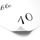 Tischnummer Fotodruck (Ecke)