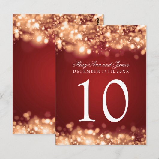 Tischnummer funkelnd Lights Gold (Vorne/Hinten)