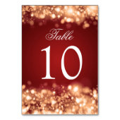 Tischnummer funkelnd Lights Gold (Vorderseite)