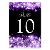 Tischnummer funkelnde Lichter Lila (Rückseite)