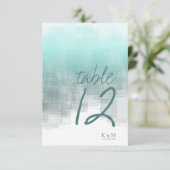 Tischnummer für Aquarellbilder Aquamarin ID774 (Stehend Vorderseite)