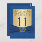 Tischnummer für blaue und goldblütige Damaskus (Vorne/Hinten)