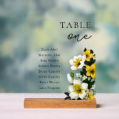 Tischnummer für Blumensitze Acrylschild (Neutral)