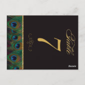 Tischnummer für das Schwarze Pfau (Rückseite)