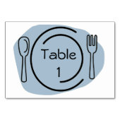 Tischnummer für den blauen Platz (Vorderseite)