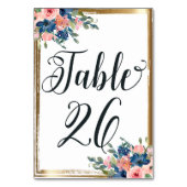 Tischnummer für die Blumenkalligraphie (Rückseite)