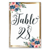 Tischnummer für die Blumenkalligraphie 28 (Rückseite)