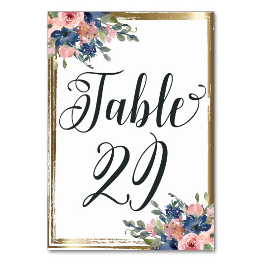Tischnummer für die Blumenkalligraphie 29 (Vorderseite)