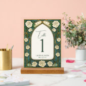 Tischnummer für die Hochzeitsfeier mit festem Glas Acrylschild (Hochzeit)