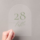 Tischnummer für die Sage Green Calligraphy (Insitu (Handheld))