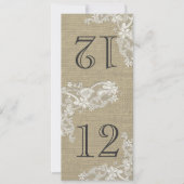 Tischnummer für die Vintage Formateinstellung (Vorderseite)