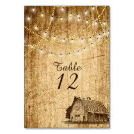 Tischnummer für eine Hochzeit mit Stall