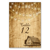 Tischnummer für eine Hochzeit mit Stall (Vorderseite)