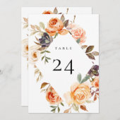 Tischnummer für Erdsonnenblumen (Vorne/Hinten)