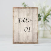 Tischnummer für hellbraunes Holz und Lights (Stehend Vorderseite)
