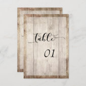 Tischnummer für hellbraunes Holz und Lights (Vorne/Hinten)