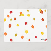 Tischnummer für herbstfallende Blätter (Rückseite)