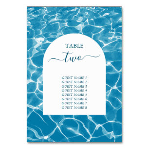 Tischnummer für Hochzeiten am Blue Ocean Beach