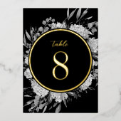 Tischnummer für Hochzeiten mit schwarzem Wasser (Vorderseite)