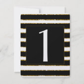 Tischnummer für Hochzeiten von Schwarz-weißen Glit (Rückseite)