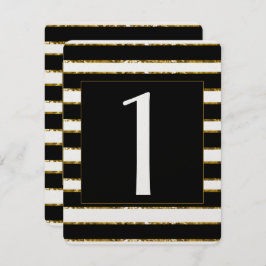 Tischnummer für Hochzeiten von Schwarz-weißen Glit