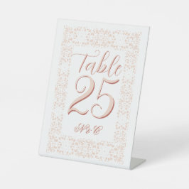 Tischnummer für Hochzeitsfeiern Sockelschild