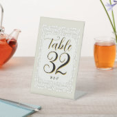 Tischnummer für Hochzeitsfeiern Sockelschild (In SItu)