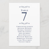 Tischnummer für Hochzeitsgäste Blau (Vorderseite)