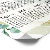 Tischnummer für Hochzeitssymbole Poster (Ecke)