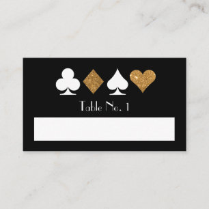 Tischnummer für Las Vegas Fill-In Name Platzkarte