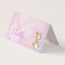 Tischnummer für lila Bärenmädchen