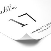 Tischnummer für Sarah Fotodruck (Ecke)