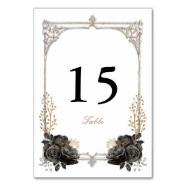 Tischnummer für Schwarz und Gold Quinceñera