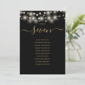 Tischnummer für Schwarz- und Goldbeleuchtung (Stehend Vorderseite)