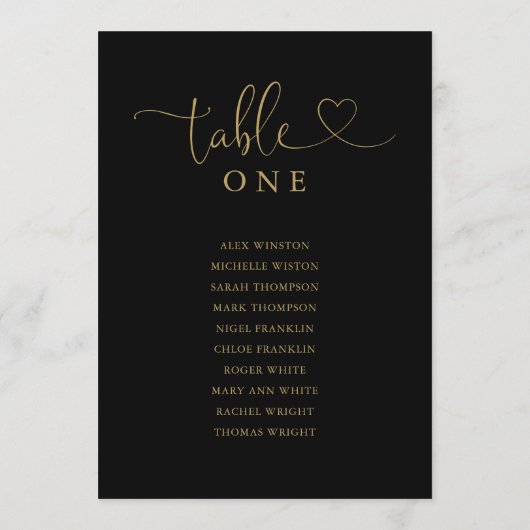 Tischnummer für Schwarz- und Goldskriptsitzungen (Rückseite)