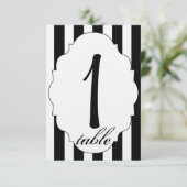 Tischnummer für Schwarz-weiße Hochzeiten und Rote  (Stehend Vorderseite)