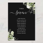 Tischnummer für schwarz-weiße Sitzmöbel (Rückseite)